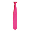 Hot Pink - Front - Premier Colours Mens Satin Clip Tie