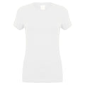 White - Front - Skinni Fit Womens-Ladies Feel Good Stretch Short Sleeve T-Shirt