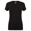 Black - Front - Skinni Fit Womens-Ladies Feel Good Stretch Short Sleeve T-Shirt