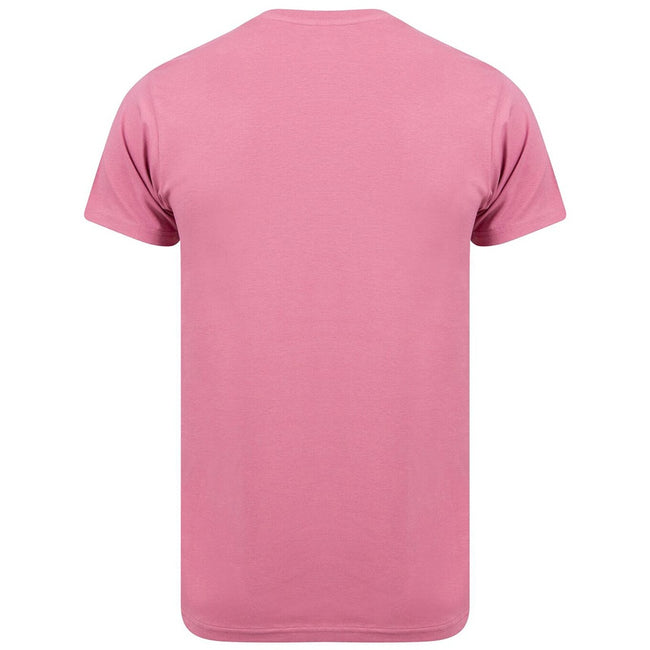 Dusky Pink - Back - Skinni Fit Men Mens Feel Good Stretch Short Sleeve T-Shirt