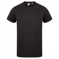 Black - Front - Skinni Fit Men Mens Feel Good Stretch V-neck Short Sleeve T-Shirt