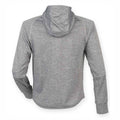 Grey Marl - Back - Tombo Teamsport Unisex Lightweight Running Hoodie With Reflective Tape