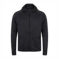 Black - Front - Tombo Teamsport Unisex Lightweight Running Hoodie With Reflective Tape