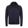 Navy - Front - Tombo Teamsport Unisex Lightweight Running Hoodie With Reflective Tape