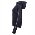 Navy - Side - Tombo Teamsport Unisex Lightweight Running Hoodie With Reflective Tape