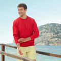 Red - Back - Fruit Of The Loom Mens Lightweight Set-In Sweatshirt
