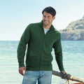 Bottle Green - Back - Fruit Of The Loom Mens Lightweight Full Zip Sweatshirt Jacket