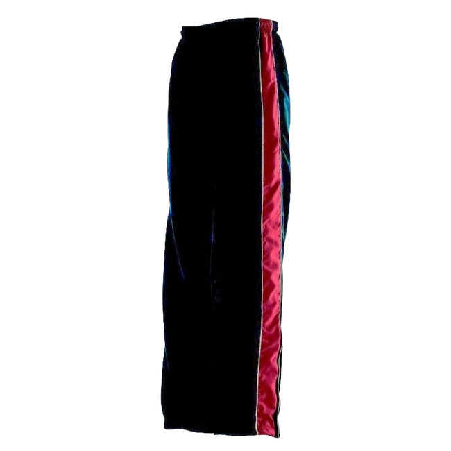 Navy- Red- White - Back - Finden & Hales Kids Unisex Contrast Sports Track Pants - Tracksuit Bottoms