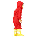 Classic Red - Back - Regatta Professional Junior Childrens-Kids Paddle Rainsuit