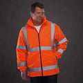 Orange - Back - Yoko Mens Hi Vis Heavyweight Fleece Jacket