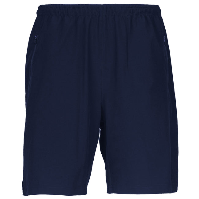 Navy - Front - Finden & Hales Mens Pro Stretch Elasticated Sport Shorts