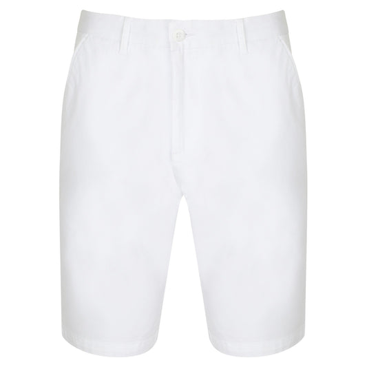 White - Front - Front Row Womens-Ladies Cotton Rich Stretch Chino Shorts
