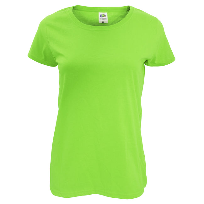 Lime - Front - Fruit of the Loom Womens-Ladies Lady Fit Short-Sleeved T-Shirt