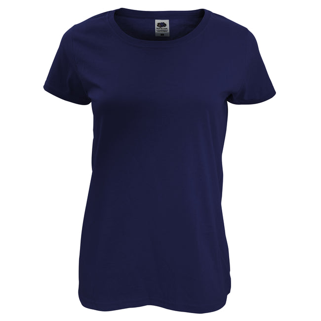 Deep Navy - Front - Fruit of the Loom Womens-Ladies Lady Fit Short-Sleeved T-Shirt