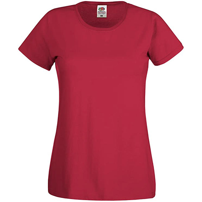 Brick Red - Front - Fruit of the Loom Womens-Ladies Lady Fit Short-Sleeved T-Shirt