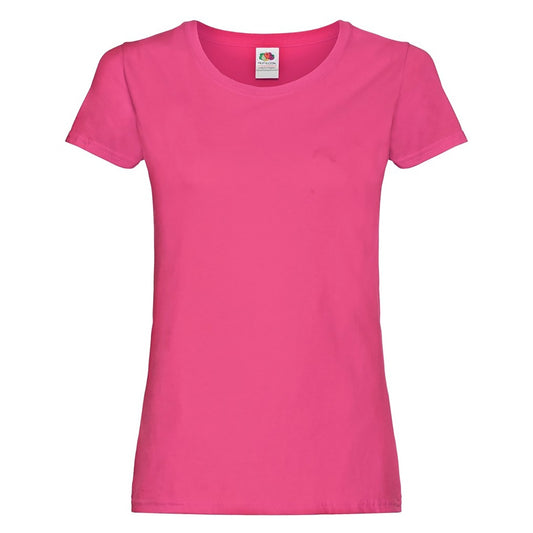 Fuchsia - Front - Fruit of the Loom Womens-Ladies Lady Fit Short-Sleeved T-Shirt