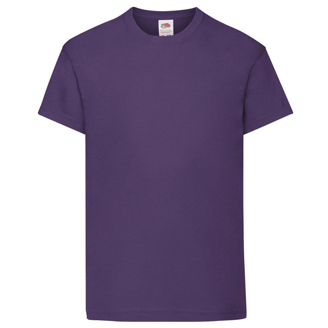 Purple - Front - Fruit Of The Loom Childrens-Kids Original Short Sleeve T-Shirt
