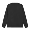 Black - Back - Front Row Mens Long Sleeve Sports Rugby Shirt