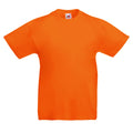 Orange - Front - Fruit Of The Loom Childrens-Teens Original Short Sleeve T-Shirt