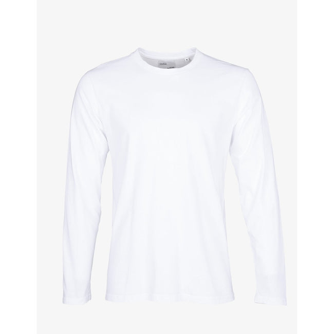 White - Back - Skinnifit Mens Feel Good Long Sleeved Stretch T-Shirt