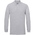 RS Sport Grey - Front - Gildan Mens Long Sleeve Premium Cotton Double Pique Polo Shirt