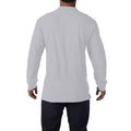 RS Sport Grey - Back - Gildan Mens Long Sleeve Premium Cotton Double Pique Polo Shirt