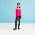 Black - Side - Skinni Minni Girls Plain Leggings