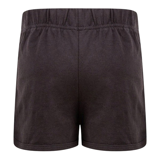 Black- Black - Back - Skinni Minni Childrens-Kids Retro Sports Shorts