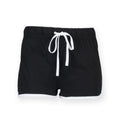 Black - White - Front - Skinni Minni Childrens-Kids Retro Sports Shorts