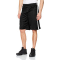 Black-White - Back - Spiro Mens Quick Dry Basketball Shorts
