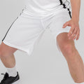 White-Black - Back - Spiro Mens Quick Dry Basketball Shorts