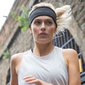 Black - Side - Tombo Teamsport Womens-Ladies Stretchy Running Headband