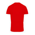 Fire Red - Back - Tri Dri Mens Panelled Short Sleeve T-Shirt