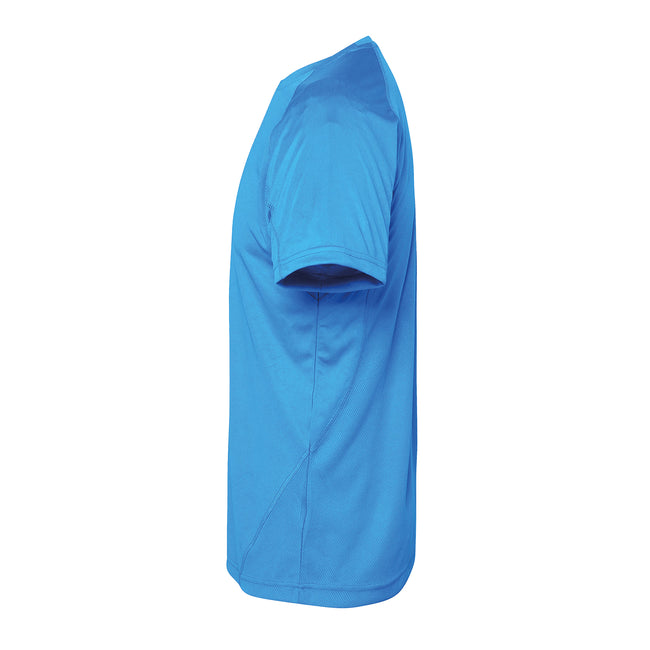 Sapphire - Side - Tri Dri Mens Panelled Short Sleeve T-Shirt