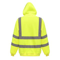 Yellow - Back - Yoko Mens High Visibility Pull-Over Hoodie