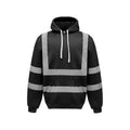 Black - Front - Yoko Mens High Visibility Pull-Over Hoodie