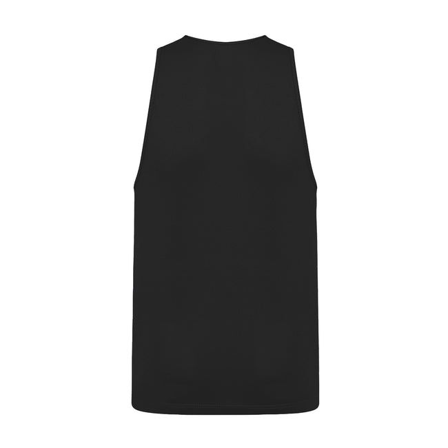 Jet Black - Back - AWDis Just Cool Childrens-Kids Plain Sleeveless Vest Top