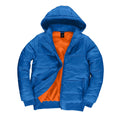 Royal Blue- Neon Orange - Side - B&C Mens Superhood Padded Bomber Jacket