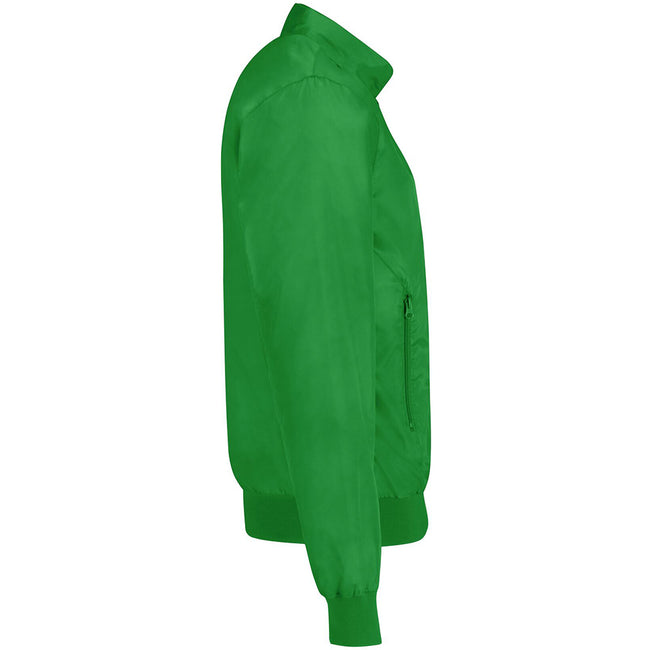Real Green- Neon Orange - Side - B&C Mens Trooper Lightweight Hooded Bomber Jacket