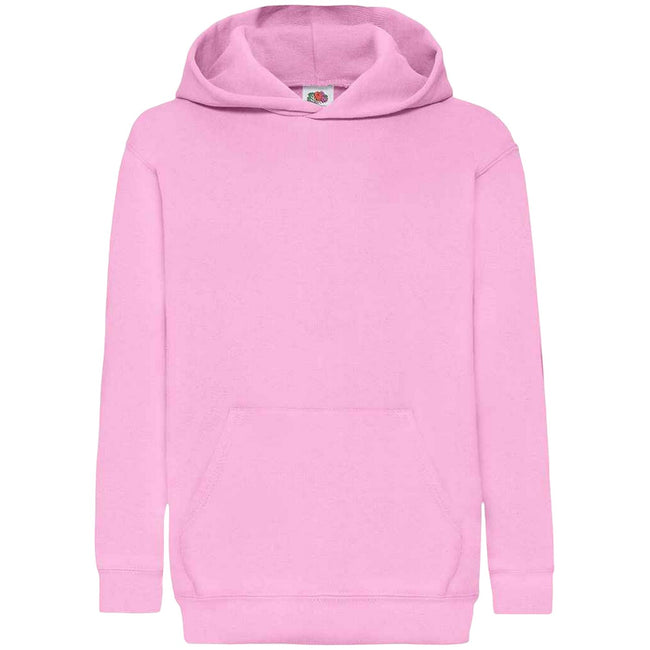 Light Pink - Front - Fruit Of The Loom Kids Unisex Classic 80-20 Hoodie
