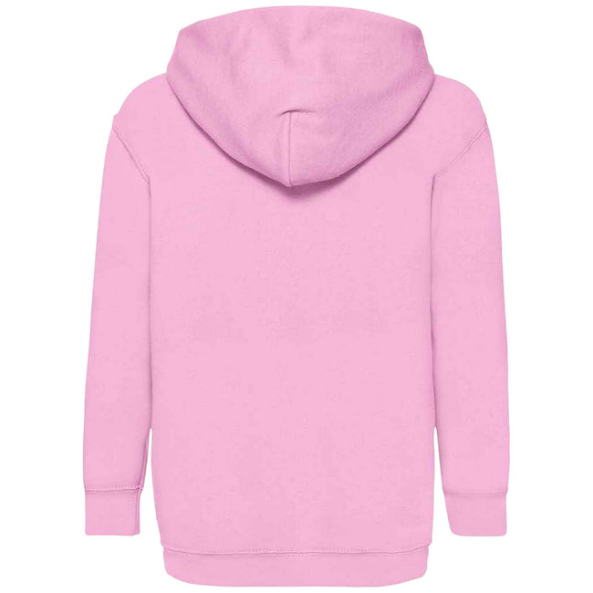 Light Pink - Back - Fruit Of The Loom Kids Unisex Classic 80-20 Hoodie