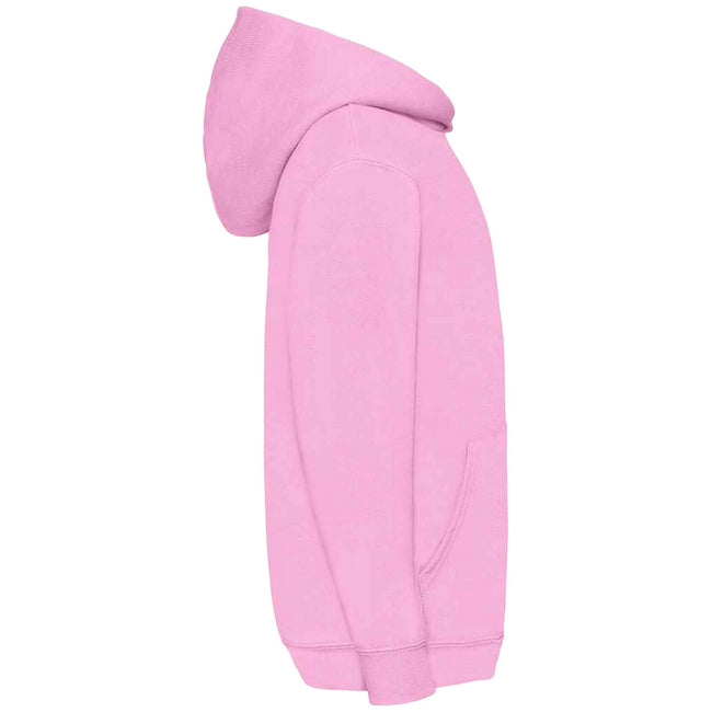 Light Pink - Side - Fruit Of The Loom Kids Unisex Classic 80-20 Hoodie