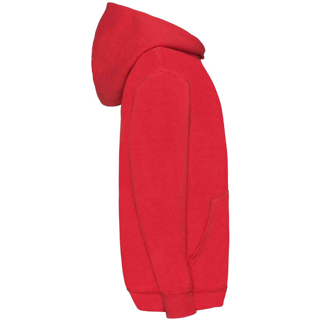 Red - Side - Fruit Of The Loom Kids Unisex Classic 80-20 Hoodie