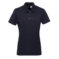 French Navy - Front - Tri Dri Womens-Ladies Panelled Short Sleeve Polo Shirt