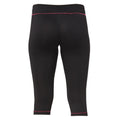 Black- Hot Pink - Back - Tri Dri Womens-Ladies Calf Length Fitness Leggings