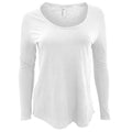 White - Front - American Apparel Womens-Ladies Long Sleeve Ultra Wash T-Shirt