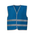 Royal Blue - Front - Yoko Hi-Vis Childrens-Kids Reflective Border Waistcoat