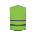 Lime - Back - Yoko Hi-Vis Childrens-Kids Reflective Border Waistcoat