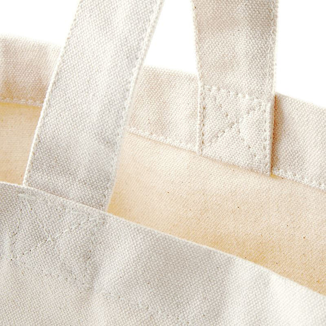 Natural - Back - Westford Mill Fairtrade Cotton Classic Tote Shopping Bag