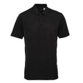 Black - Front - Tri Dri Mens Panelled Short Sleeve Polo Shirt